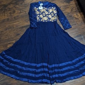blue Indian anarkali dress -XL